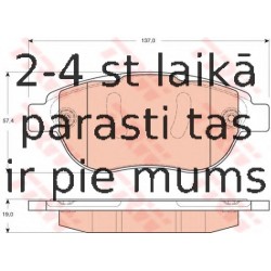 Bremžu uzliku kompl., Disku bremzes TRW GDB1669