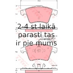 Bremžu uzliku kompl., Disku bremzes TRW GDB1556