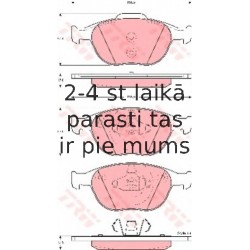 Bremžu uzliku kompl., Disku bremzes TRW GDB1532