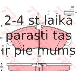 Bremžu uzliku kompl., Disku bremzes TRW GDB1426