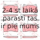 Bremžu uzliku kompl., Disku bremzes TRW GDB1363