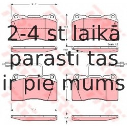 Bremžu uzliku kompl., Disku bremzes TRW GDB1363