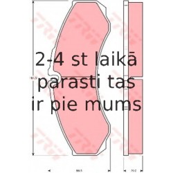 Bremžu uzliku kompl., Disku bremzes TRW GDB1345