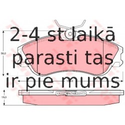 Bremžu uzliku kompl., Disku bremzes TRW GDB1295