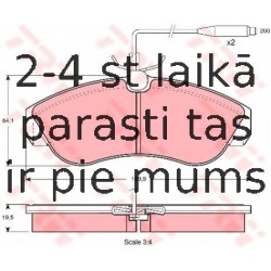 Bremžu uzliku kompl., Disku bremzes TRW GDB1106