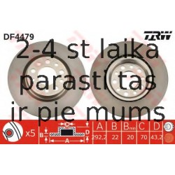 Bremžu diski TRW DF4479