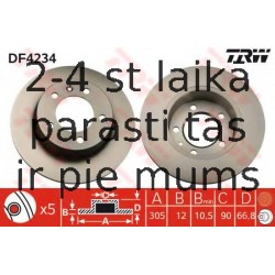 Bremžu diski TRW DF4234
