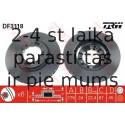 Bremžu diski TRW DF3118