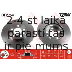 Bremžu diski TRW DF2754