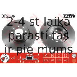 Bremžu diski TRW DF2686