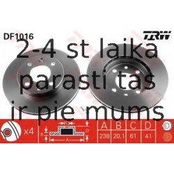 Bremžu diski TRW DF1016