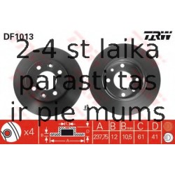 Bremžu diski TRW DF1013