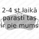 Комплект тормозных колодок, дисковый тормоз DELPHI LP1624
