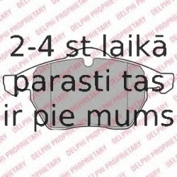 Комплект тормозных колодок, дисковый тормоз DELPHI LP1407