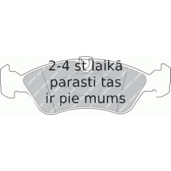 Комплект тормозных колодок, дисковый тормоз FERODO FDB1067