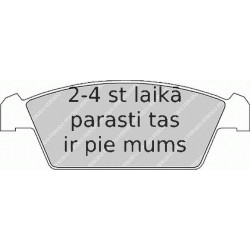 Bremžu uzliku kompl., Disku bremzes FERODO FDB1108