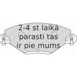 Bremžu uzliku kompl., Disku bremzes FERODO FDB1411