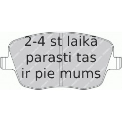 Bremžu uzliku kompl., Disku bremzes FERODO FDB1419