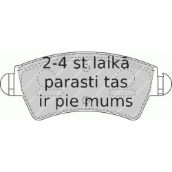 Bremžu uzliku kompl., Disku bremzes FERODO FDB1599