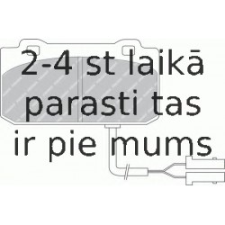 Bremžu uzliku kompl., Disku bremzes FERODO FDB441