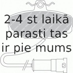 Bremžu uzliku kompl., Disku bremzes FERODO FDB408