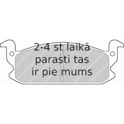 Bremžu uzliku kompl., Disku bremzes FERODO FDB407