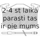 Bremžu uzliku kompl., Disku bremzes FERODO FDB402