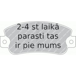 Bremžu uzliku kompl., Disku bremzes FERODO FDB351