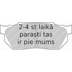 Bremžu uzliku kompl., Disku bremzes FERODO FDB300