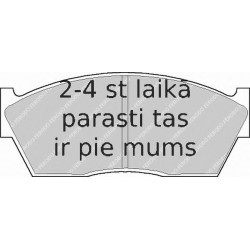 Bremžu uzliku kompl., Disku bremzes FERODO FDB285