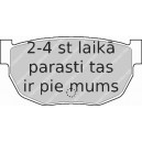 Bremžu uzliku kompl., Disku bremzes FERODO FDB284