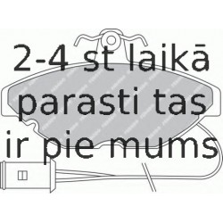 Bremžu uzliku kompl., Disku bremzes FERODO FDB274