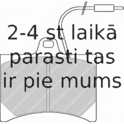 Bremžu uzliku kompl., Disku bremzes FERODO FDB253