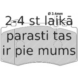 Bremžu uzliku kompl., Disku bremzes FERODO FDB1661