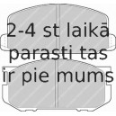 Bremžu uzliku kompl., Disku bremzes FERODO FDB226