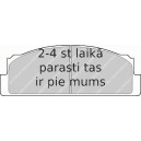 Bremžu uzliku kompl., Disku bremzes FERODO FDB22