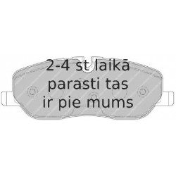 Bremžu uzliku kompl., Disku bremzes FERODO FDB1615