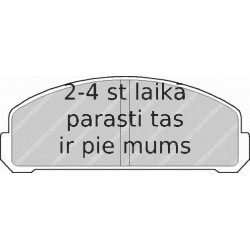 Bremžu uzliku kompl., Disku bremzes FERODO FDB153