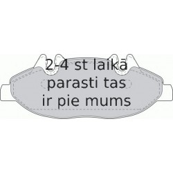 Bremžu uzliku kompl., Disku bremzes FERODO FDB1493