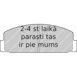 Bremžu uzliku kompl., Disku bremzes FERODO FDB252