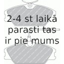 Bremžu uzliku kompl., Disku bremzes FERODO FDB406