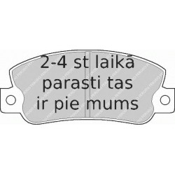 Bremžu uzliku kompl., Disku bremzes FERODO FDB456