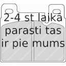Bremžu uzliku kompl., Disku bremzes FERODO FDB458
