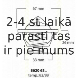 Termostats, Dzesēšanas šķidrums TRISCAN 8620 6382