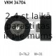 Parazīt-/Vadrullītis, Ķīļrievu siksna SKF VKM 34704