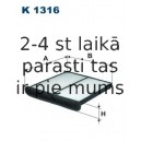 Фильтр, воздух во внутренном пространстве FILTRON K1316