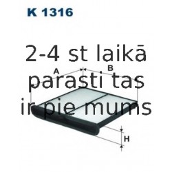 Фильтр, воздух во внутренном пространстве FILTRON K1316