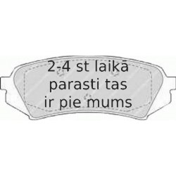 Bremžu uzliku kompl., Disku bremzes FERODO FDB1457