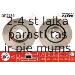 Bremžu diski TRW DF2759