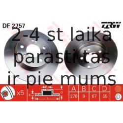 Bremžu diski TRW DF2757